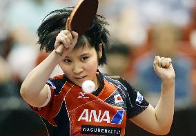 Table tennis: Hirano advances to Japan Open 2nd round