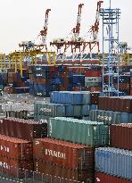 Container terminal in Yokohama