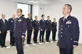 Japan's GSDF officers before dispatch to Egypt