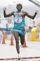 Kenya's Njenga wins rain-hit Tokyo Marathon