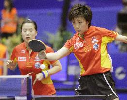 China's Wang, Zhang win women's doubles at world table tennis