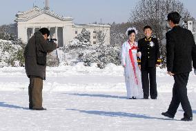 Pyongyang sees 1st snow this winter