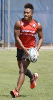 Matsushima of Japan national rugby team practices in San Jose