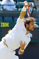 Wawrinka in Wimbledon 3rd-round match