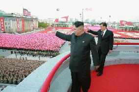 Photos from military parade in Pyongyang