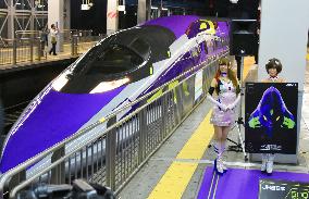 JR West launches animation-themed Shinkansen bullet train