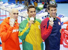 Olympics: 3 share silver in men's 100-meter butterfly