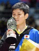 Japan's Harimoto becomes youngest Grand Finals singles champ