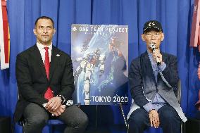 Tokyo Olympic athlete support project with Gundam