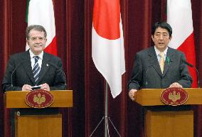 Abe, Prodi agree further cooperation on security, Afghans, summi