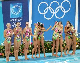 (1)Russia synchronized swimmers win gold