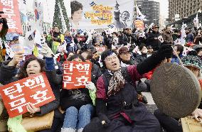 Supporters of S. Korean president rally