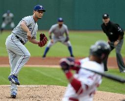 Baseball: Darvish in Rangers-Indians game