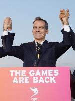 Los Angeles mayor returns from IOC meeting