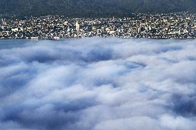 Sea of clouds observed in western Japan