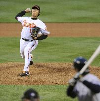 Baltimore Orioles' Uehara pitches against N.Y. Yankees