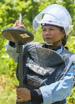 Demining operation in Cambodia