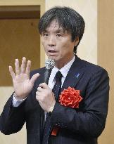 Ex-abductee Hasuike speaks in Fukuoka