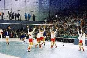 Japan defeats E. Germany in 1972 Munich Olympics volleyball final