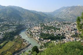 View of reconstructed Muzaffarabad in Pakistan