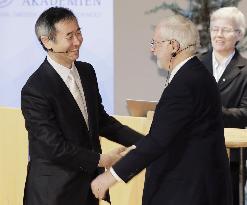 Nobel laureate Kajita of Japan makes memorial lecture in Stockholm