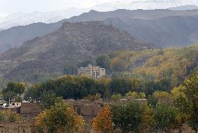 High-rise hotel built before ruins in Bamiyan Valley