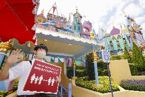 Preparation for reopening at Tokyo Disneyland