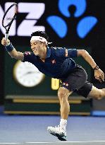 Nishikori brushed aside by Djokovic in Aussie Open q'finals