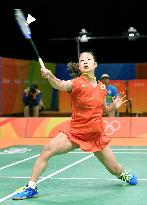 Japan's Okuhara wins in women's badminton singles 1st match