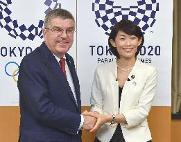 IOC chief Bach meets with Japanese Olympics minister Marukawa