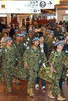Japanese troop returns home from South Sudan