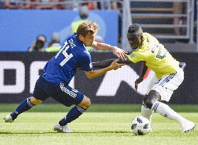 Football: Japan vs Colombia at World Cup