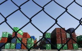 Containers at Tokyo port