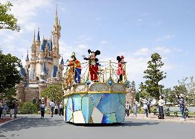 Preparation for reopening at Tokyo Disneyland