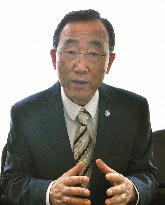 U.N. chief Ban in interview