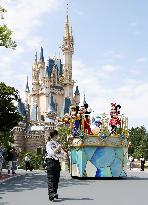 Preparation for reopening at Tokyo Disneyland