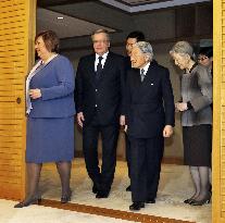 Japanese emperor, empress receive Polish president, first lady