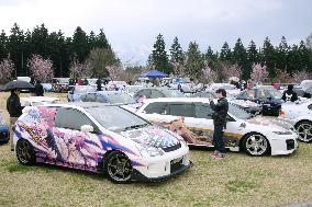 "Itasha" event at foot of Mt. Fuji
