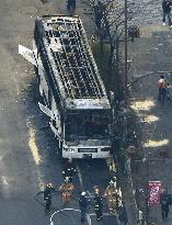Tourist bus burnt in Tokyo, no one hurt