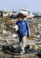 Boy after disaster