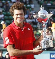 Tsonga claims Japan Open tennis title