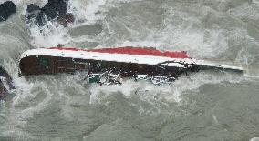 Crew still missing after fishing ship capsizes off Miyagi Pref.