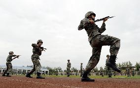 PLA students' drill in China