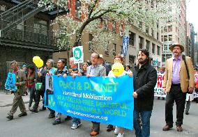 A-bomb survivors, peace group members march for nuke-free world