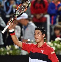 Nishikori books quarterfinal match against Djokovic in Rome