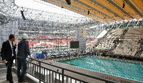 Pool built inside football stadium for swimming c'ship in Russia