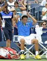 Nishikori defeated in 1st round of U.S. Open