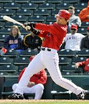 Matsui makes L.A. Angels spring debut