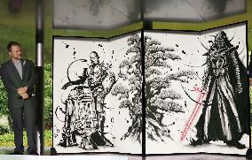 Star Wars folding screen at Kyoto temple