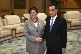 Chinese Premier Li and German economics minister Zypries